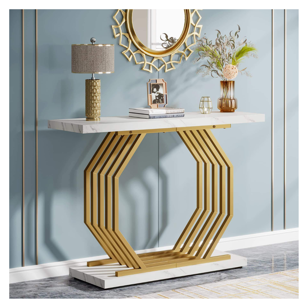 Octagon Frame Console Table
